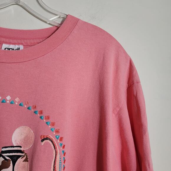 Anvil Vintage 90s Native American Oatman Arizona single stitch tshirt woman's XL - Picture 8 of 9